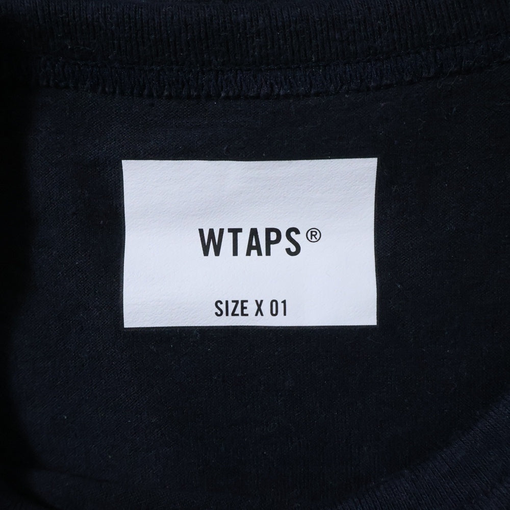 WTAPS(ダブルタップス) 25AW ACADEMY/LS/CTPL アカデミーロゴ クルーネック長袖Tシャツ カットソー ブラック 252ATDT-CSM14