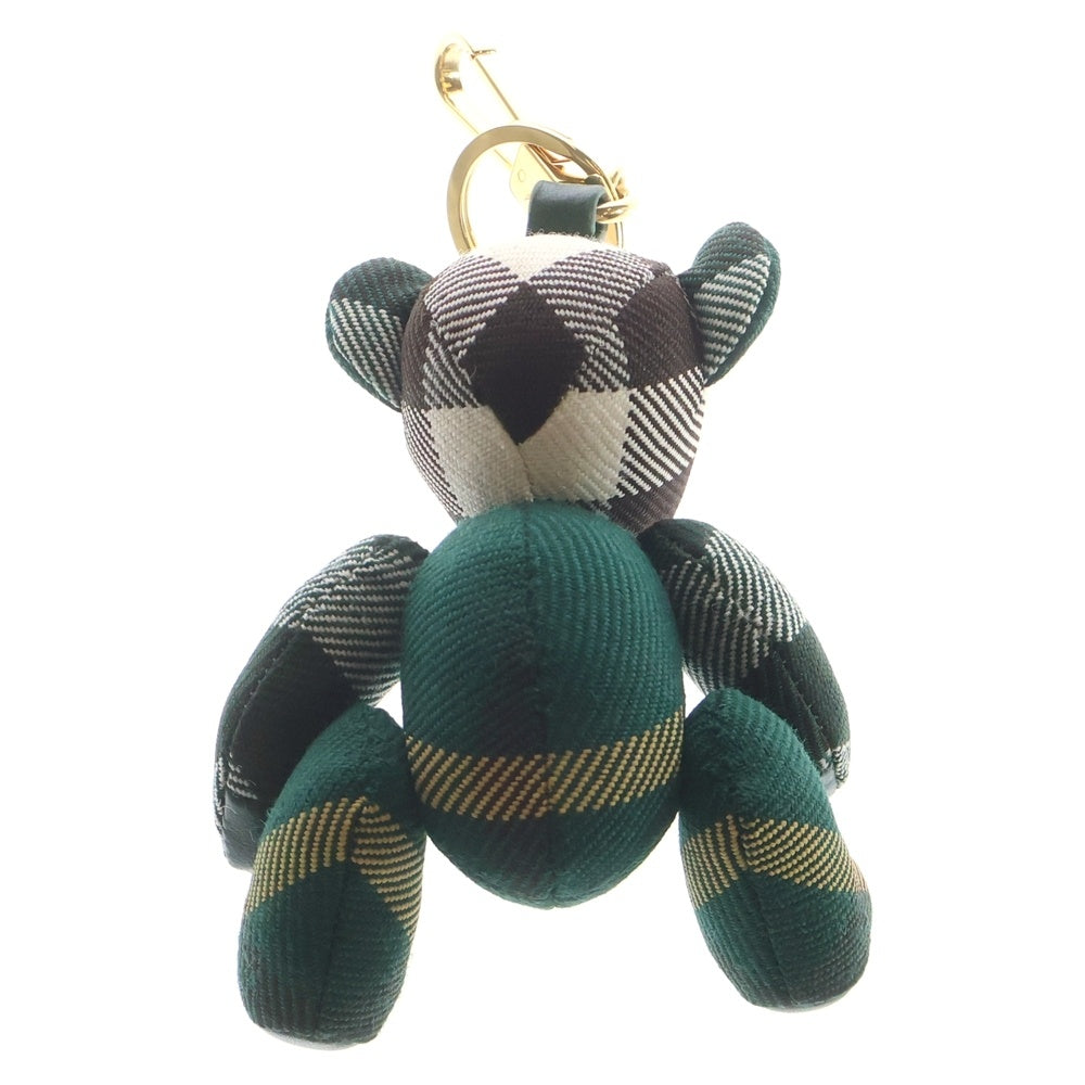 BURBERRY(バーバリー) ノヴァチェック ベア キーホルダー バッグチャーム グリーン