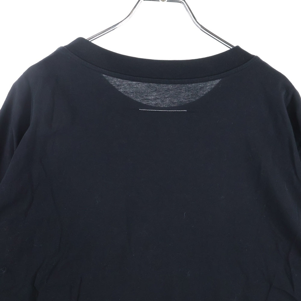 MM6 Maison Margiela(エムエムシックスメゾンマルジェラ) 24SS ナンバリングロゴプリント オーバーサイズ 半袖Tシャツカットソーブラック SH0GC0048 S24312