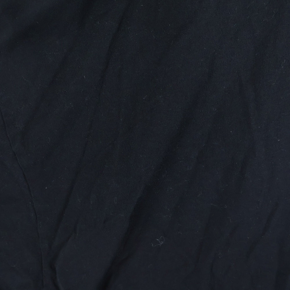 MM6 Maison Margiela(エムエムシックスメゾンマルジェラ) 24SS ナンバリングロゴプリント オーバーサイズ 半袖Tシャツカットソーブラック SH0GC0048 S24312
