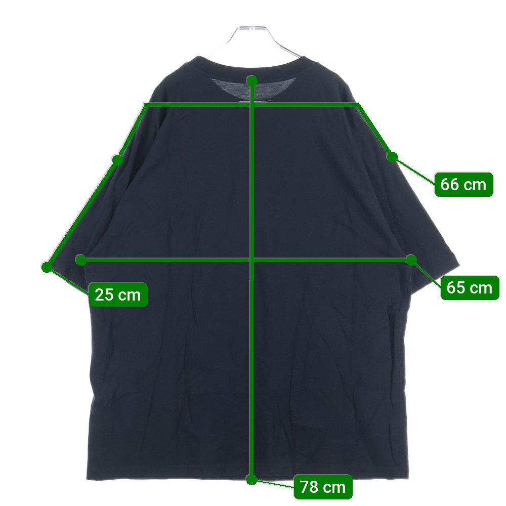 MM6 Maison Margiela(エムエムシックスメゾンマルジェラ) 24SS ナンバリングロゴプリント オーバーサイズ 半袖Tシャツカットソーブラック SH0GC0048 S24312