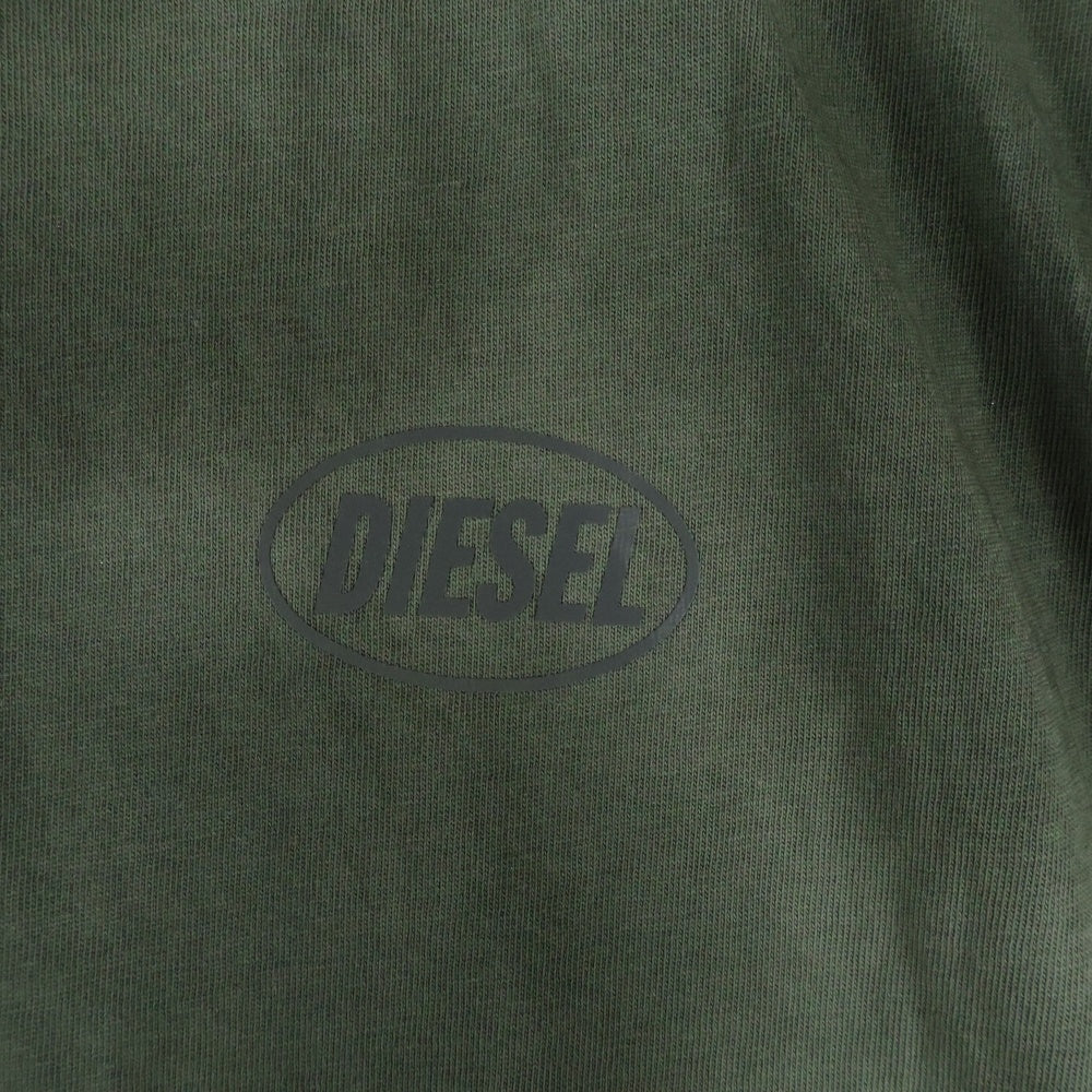 DIESEL(ディーゼル) T-BISCO-OD-OUT ロゴプリント ノースリーブ クルーネック カットソー ブラック A18667