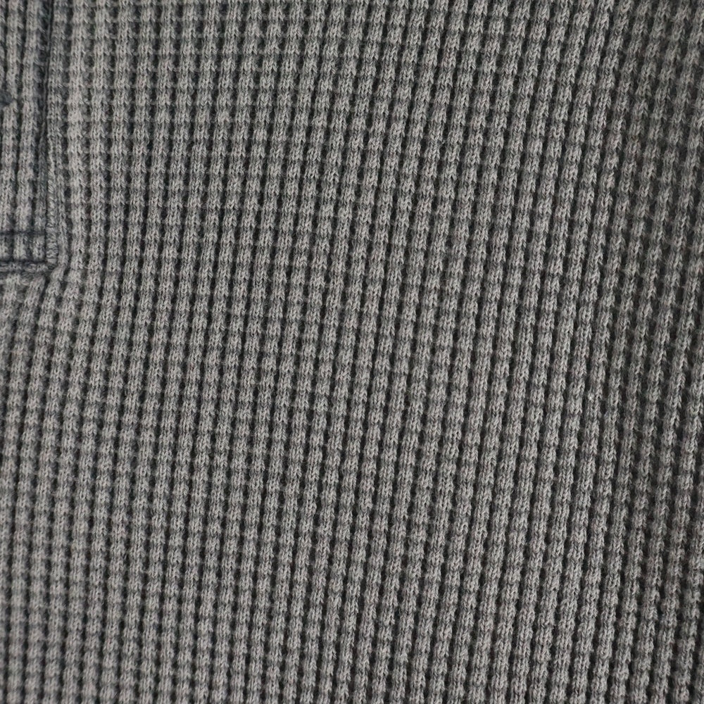 SCHOTT(ショット) THERMAL PIGMENT O/D HENRY NECK T-SHIRT サーマル ピグメントワッフル ヘンリーネック 長袖Tシャツ ブラック 7823930006