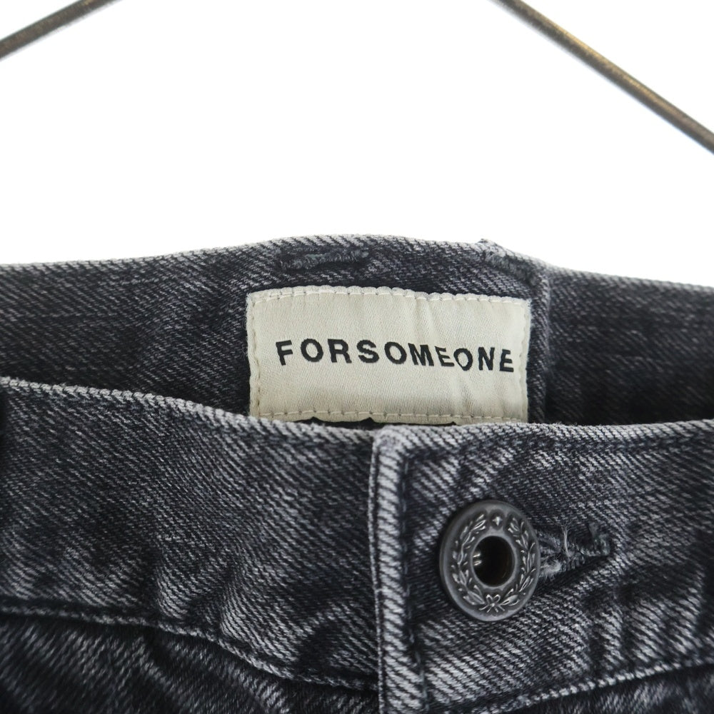 FORSOMEONE(フォーサムワン) ワイド デニムパンツ ブラック 78000894