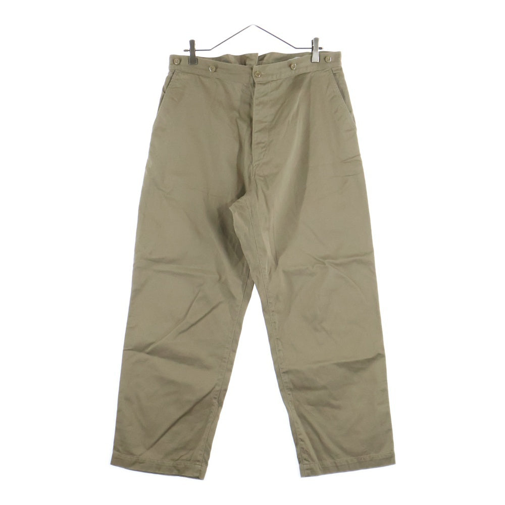 COMOLI(コモリ) 22SS コットン シンチバック チノオーバーパンツ ワークパンツ ベージュ V01-03006