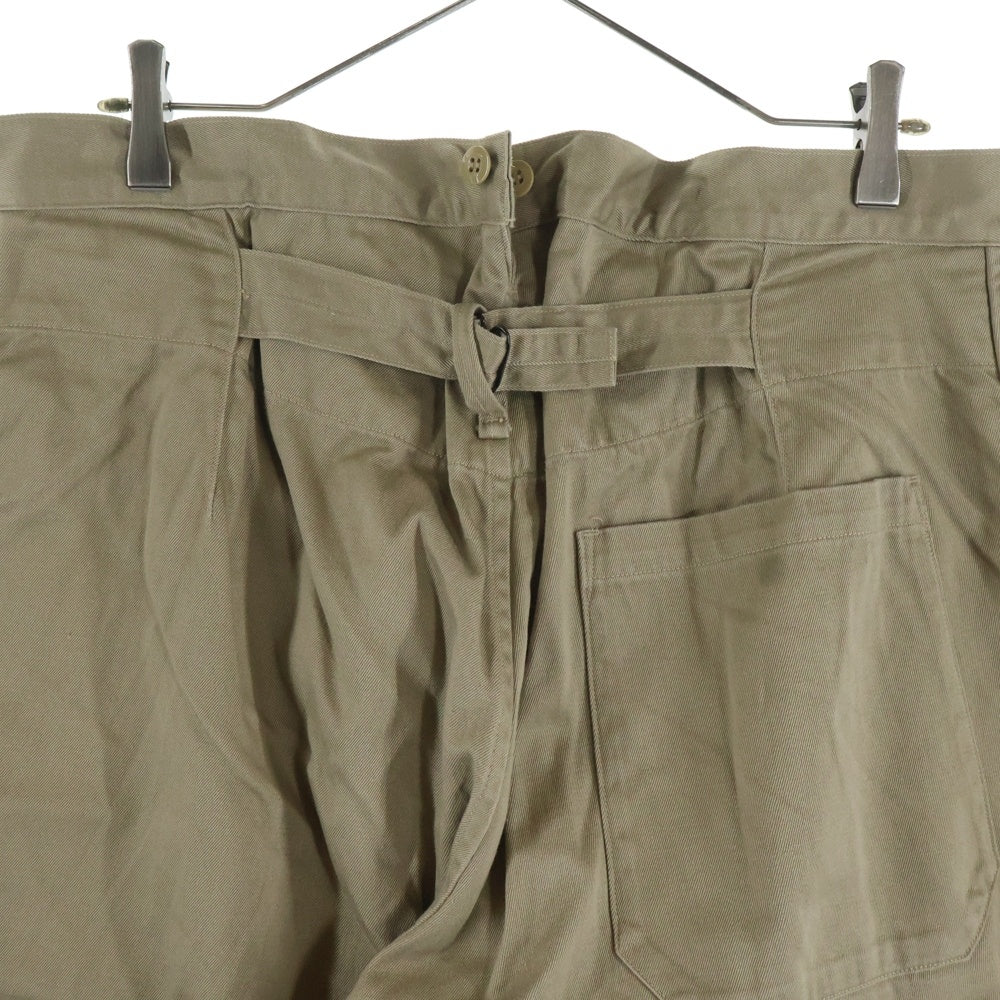 COMOLI(コモリ) 22SS コットン シンチバック チノオーバーパンツ ワークパンツ ベージュ V01-03006