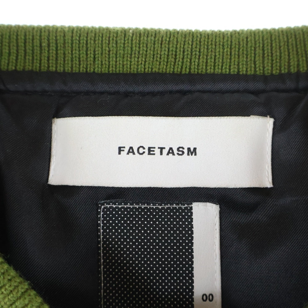 FACETASM(ファセッタズム) 19AW BIG MA-1 ナイロン フライトジャケット ブルゾン カーキ CHG-JK-M08