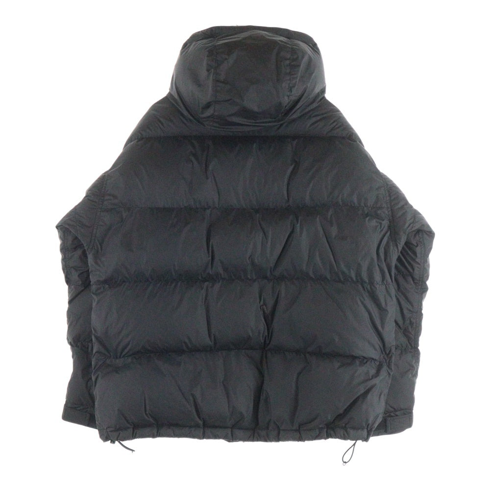 CHALLENGER(チャレンジャー) HOODED DOWN JACKET ロゴパッチ フーデッド ジップアップ 中綿ダンジャケット ブラック CLG-JK 022-009