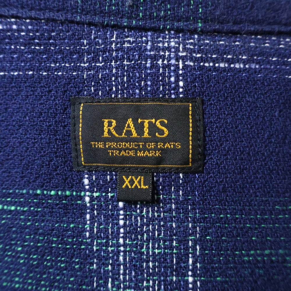RATS(ラッツ) 23AW AMUNDSEN CHECK SHIRT アムンゼン 長袖チェックシャツ ネイビー/グリーン 23RS-0808