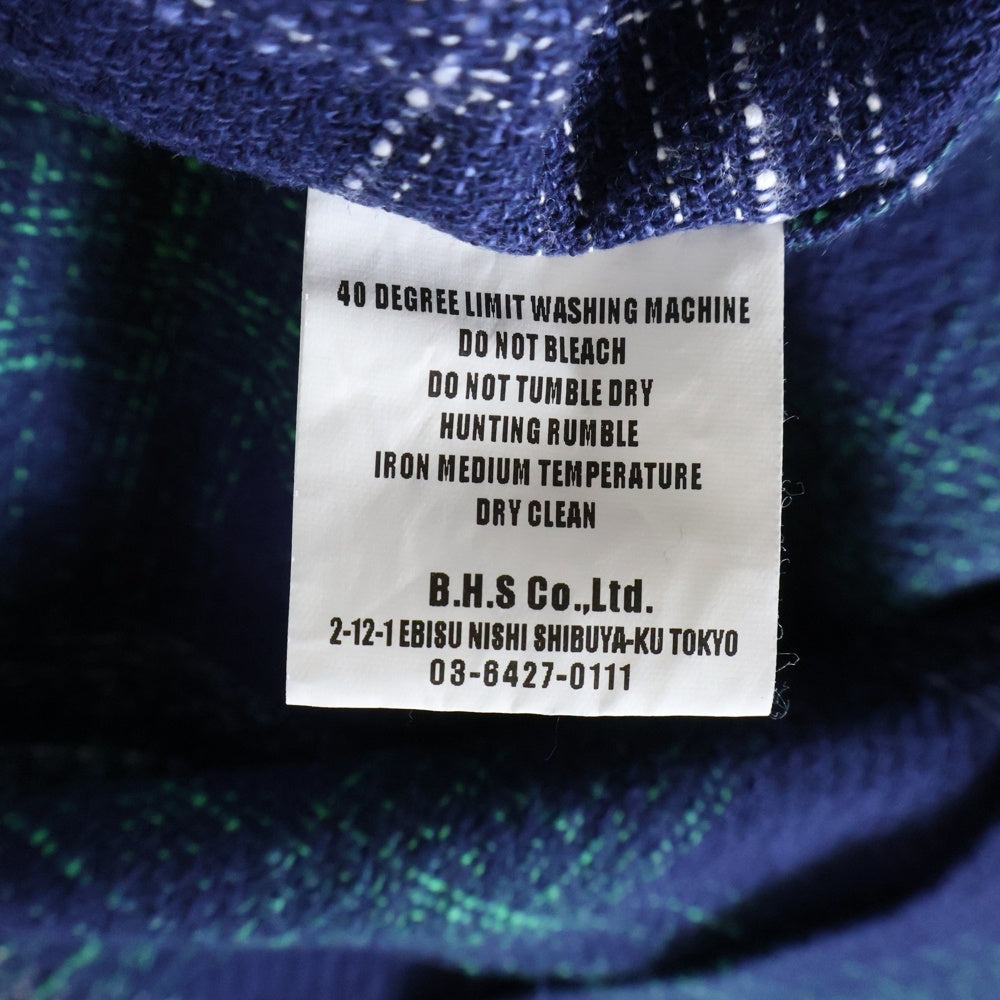 RATS(ラッツ) 23AW AMUNDSEN CHECK SHIRT アムンゼン 長袖チェックシャツ ネイビー/グリーン 23RS-0808