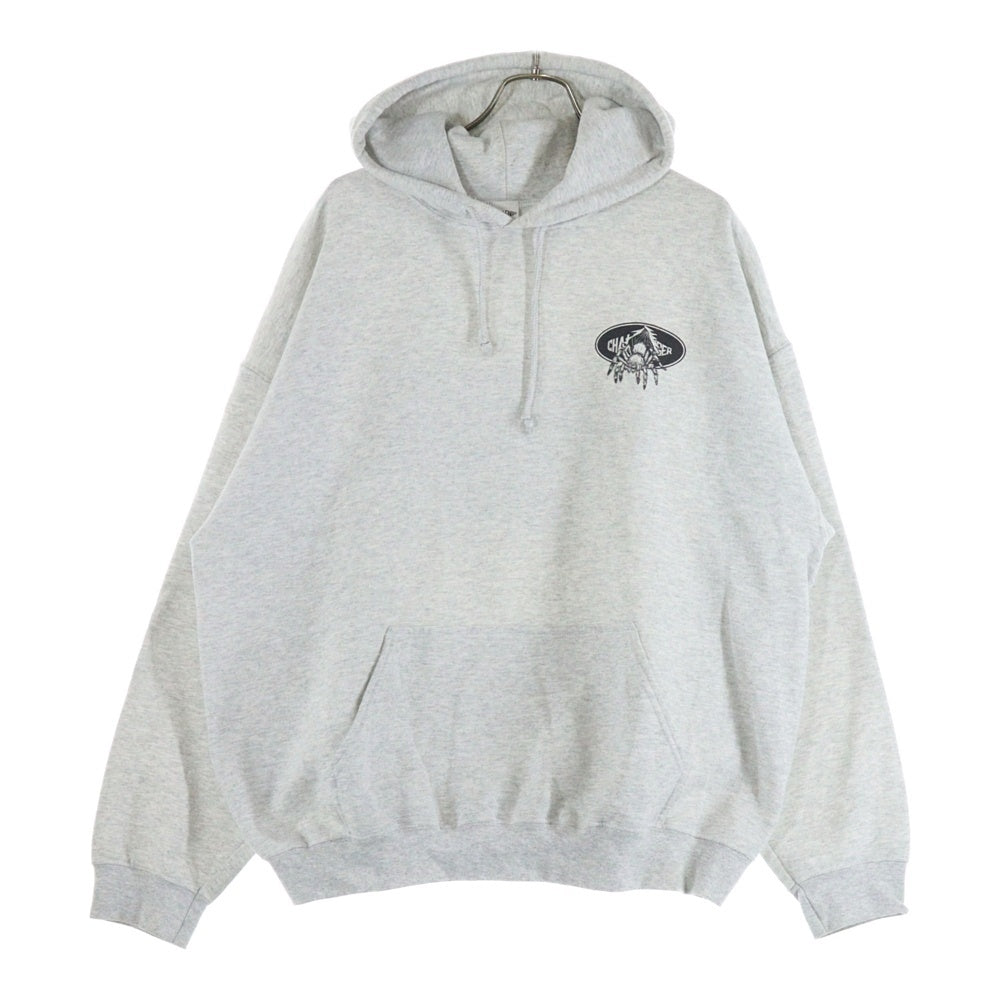 CHALLENGER(チャレンジャー) LOGO SPIDER HOODIE スパーダーロゴプリント プルオーバーパーカー スウェットフーディ グレー