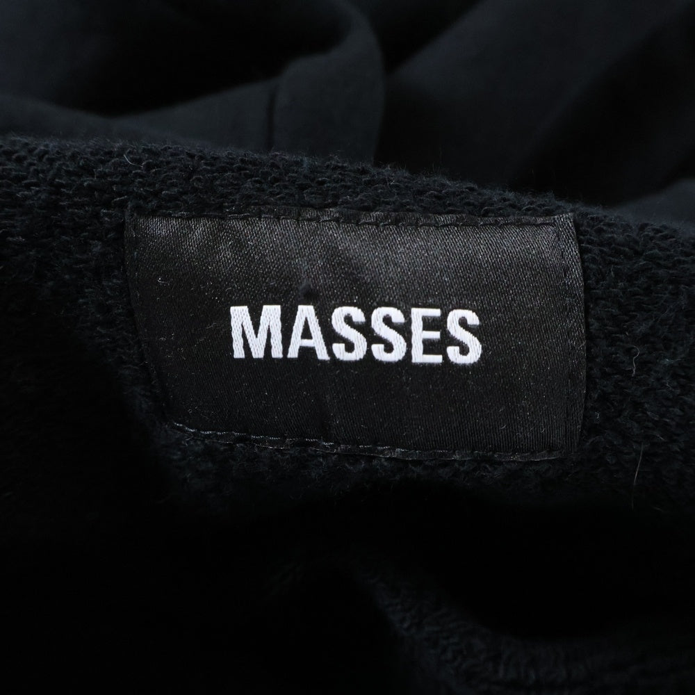 MASSES(マシス) SWEAT HIGH-NECK グラフィックプリント ハイネック スウェットトレーナー ブラック