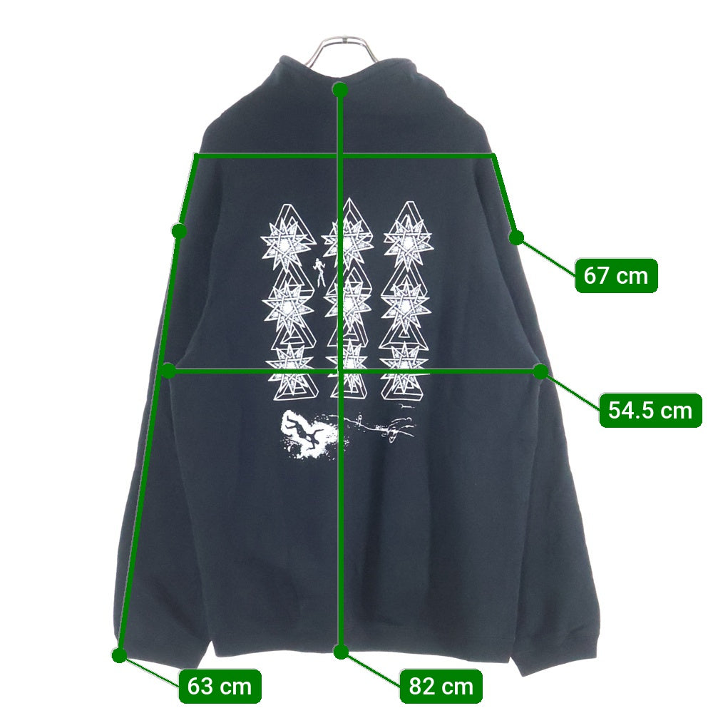 MASSES(マシス) SWEAT HIGH-NECK グラフィックプリント ハイネック スウェットトレーナー ブラック