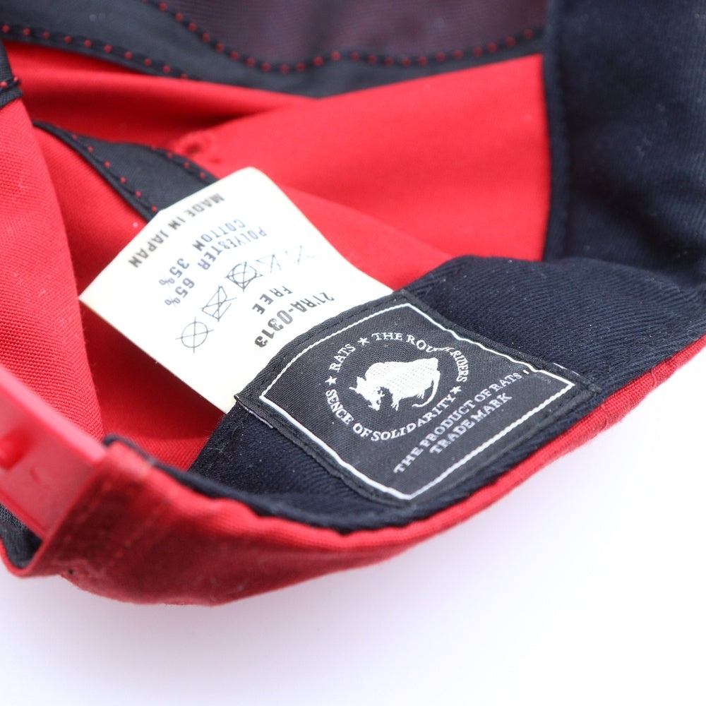 RATS(ラッツ) SOUVENIR CAP DOZENS フロントプリント スーベニアキャップ 帽子 レッド 21RA-0313