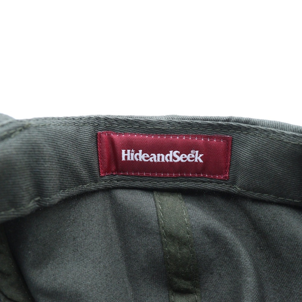 Hideandseek(ハイドアンドシーク) フロントロゴエンブロイダリー ベースボールキャップ 帽子 カーキ