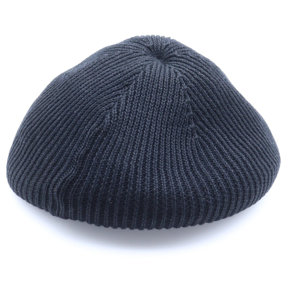 THE H.W.DOG&CO(ドッグアンドコー) COTTON CLUB BIG BERET リブ編み ニットベレー帽 帽子 ブラック D-00924
