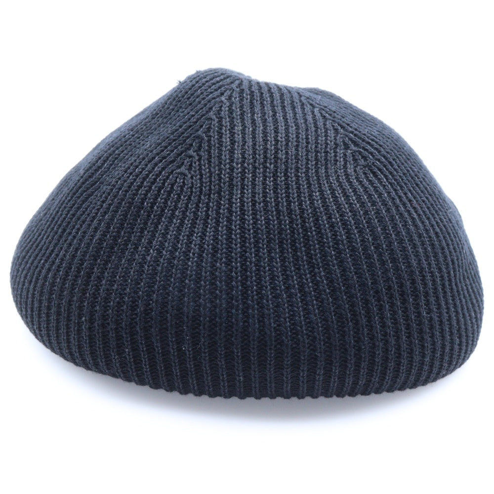THE H.W.DOG&CO(ドッグアンドコー) COTTON CLUB BIG BERET リブ編み ニットベレー帽 帽子 ブラック D-00924