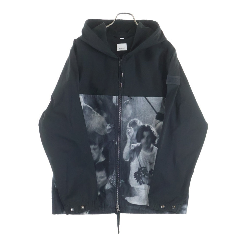 BURBERRY(バーバリー) MONOCHROME モノクローム ナイロン ジップアップ フーディジャケット ブラック 8024059