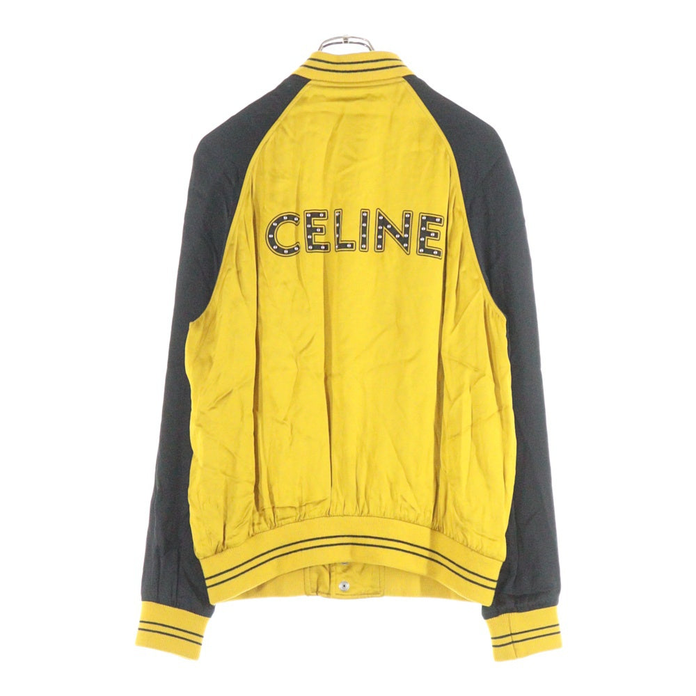 CELINE(セリーヌ) THE DANCING KID TEDDY JACKET スタッズ テディジャケット ブラック/イエロー 2V87851C