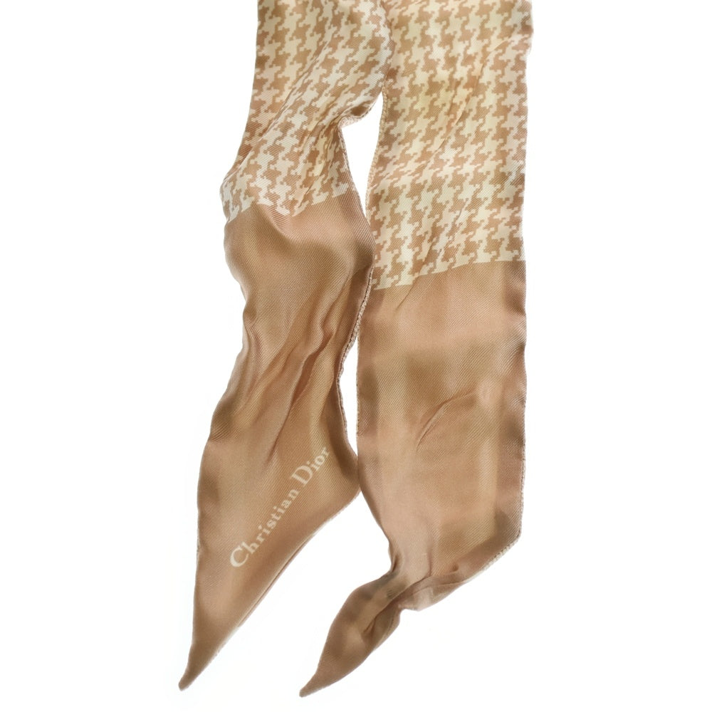 Christian Dior(クリスチャンディオール) ミッツァ シルク スカーフ ベージュ レディース