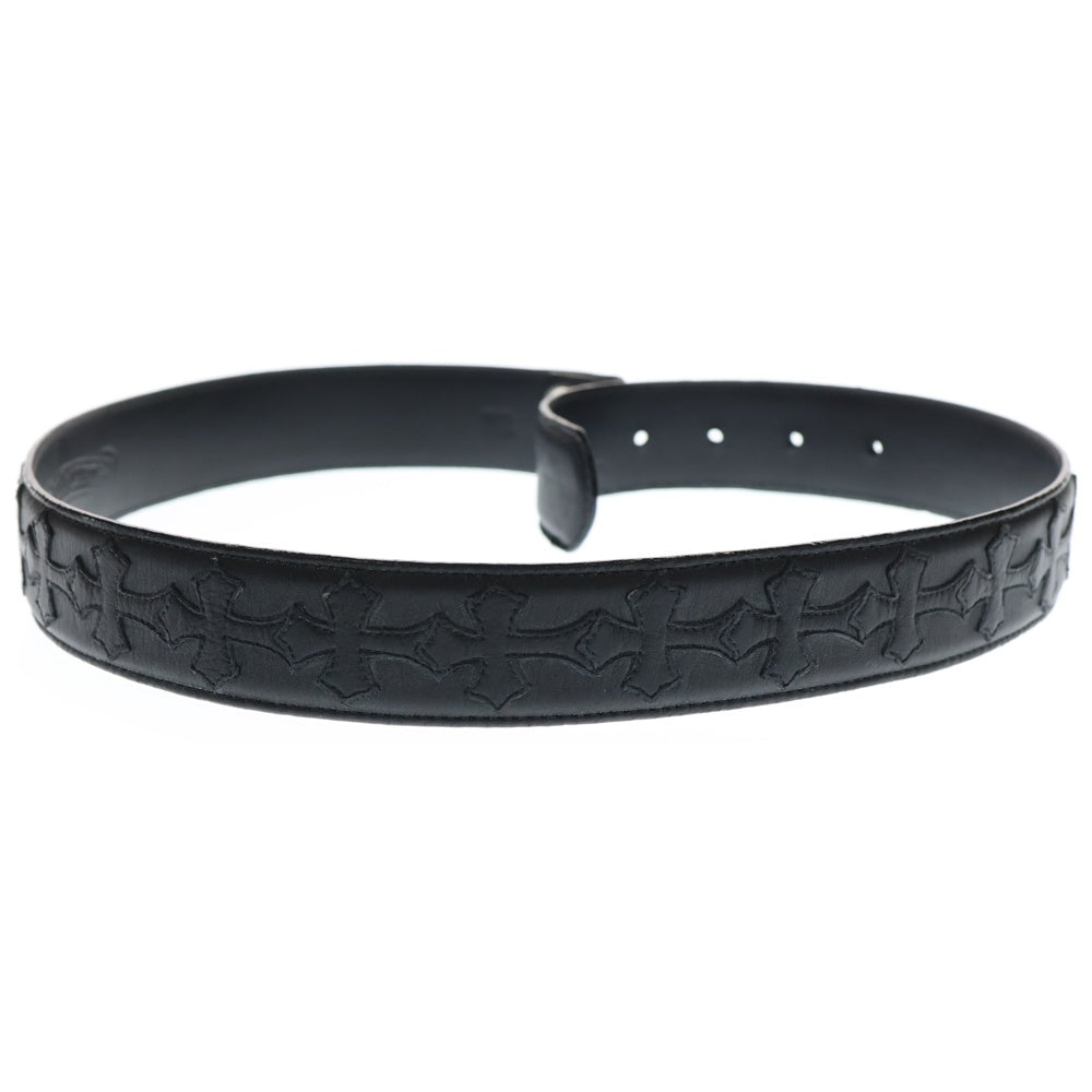CHROME HEARTS(クロムハーツ) 1.5 STRAP CEMETERY 1.5inchセメタリークロスパッチ レザーベルト ブラック
