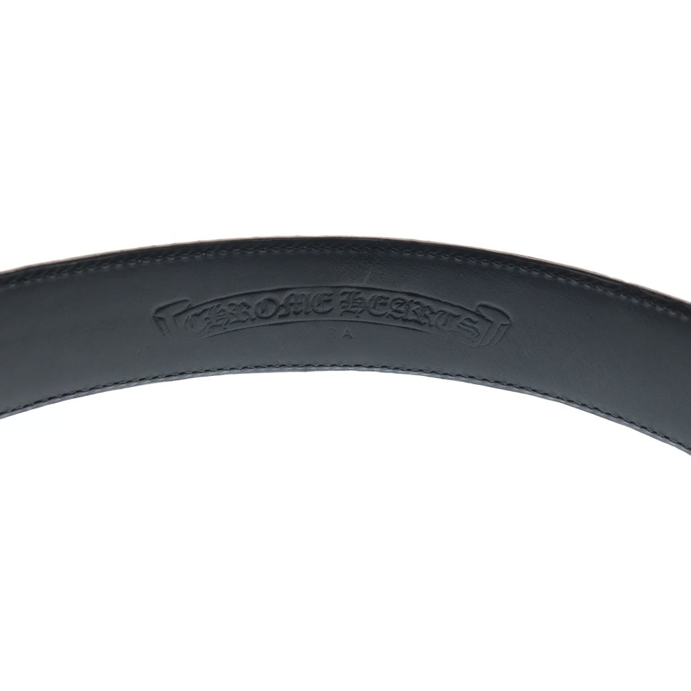 CHROME HEARTS(クロムハーツ) 1.5 STRAP CEMETERY 1.5inchセメタリークロスパッチ レザーベルト ブラック