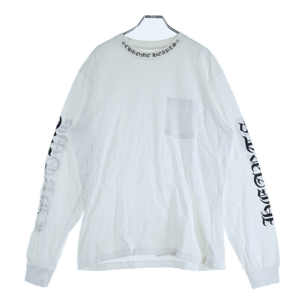 CHROME HEARTS(クロムハーツ) NECK LOGO L/S TEE ネックロゴ プリント