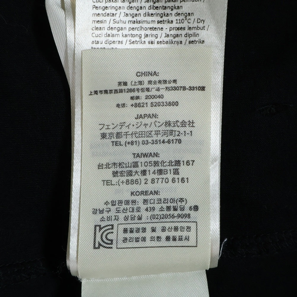 FENDI(フェンディ) Sequins Logo Tee ズッカ柄 スパンコール 半袖Tシャツ ブラック FY0895