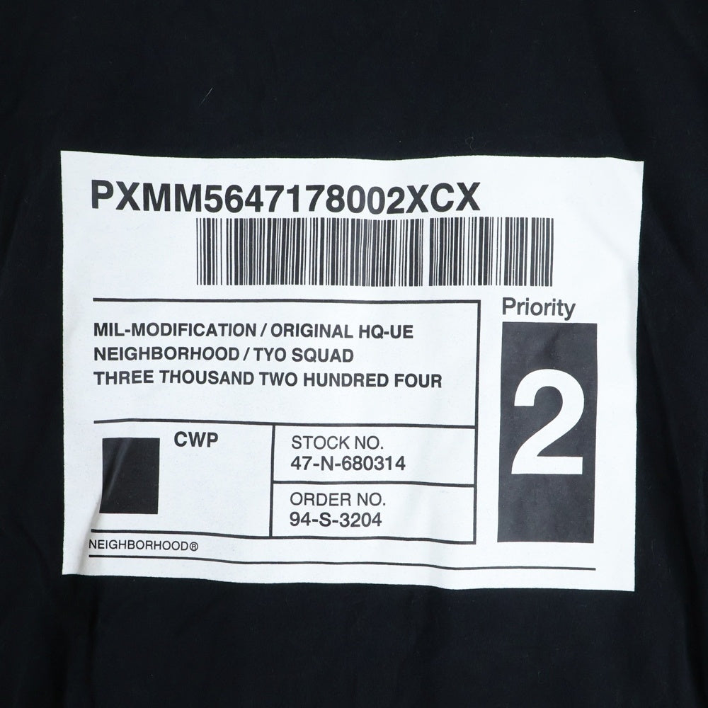 NEIGHBORHOOD(ネイバーフッド) Shop Label L/S Tee ラベルプリント 長袖Tシャツ ロンT ブラック