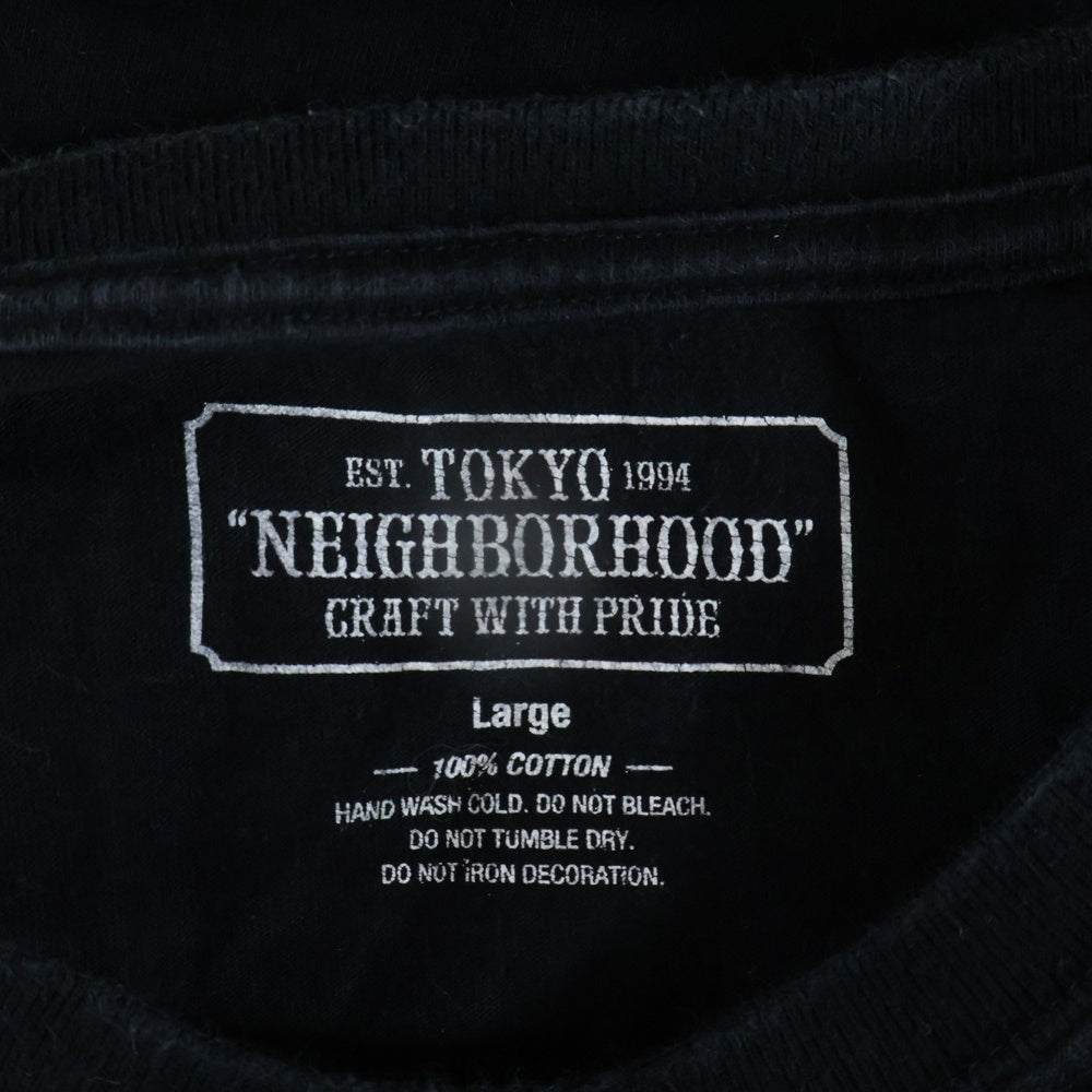 NEIGHBORHOOD(ネイバーフッド) Shop Label L/S Tee ラベルプリント 長袖Tシャツ ロンT ブラック