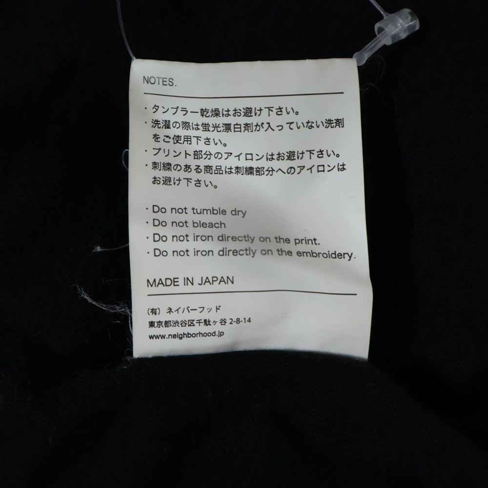 NEIGHBORHOOD(ネイバーフッド) Shop Label L/S Tee ラベルプリント 長袖Tシャツ ロンT ブラック
