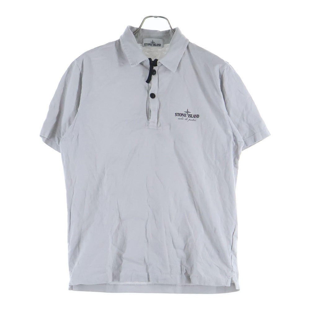 STONE ISLAND(ストーンアイランド) ハーフジップ 半袖ポロシャツ グレー 641524219