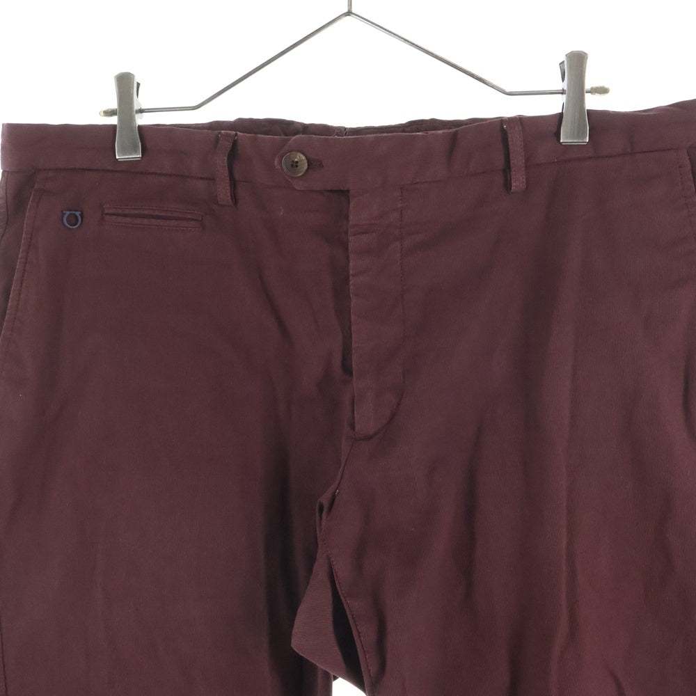 Salvatore Ferragamo(サルヴァトーレ フェラガモ) ジップフライ チノスラックスパンツ ボルドー