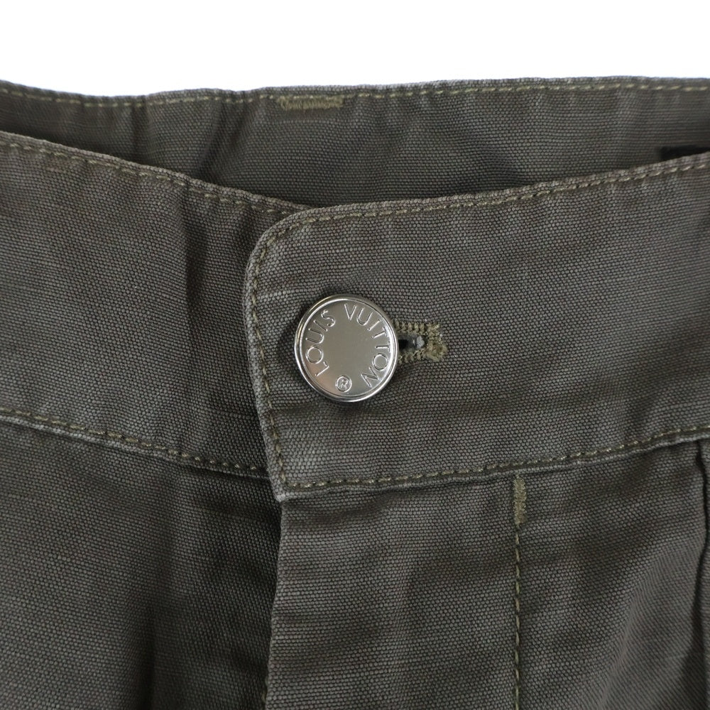 LOUIS VUITTON(ルイヴィトン) 10SS パンチング レザーパッチ ジップフライ ショーツ ハーフパンツ カーキ RM101M MQPA31BCQ
