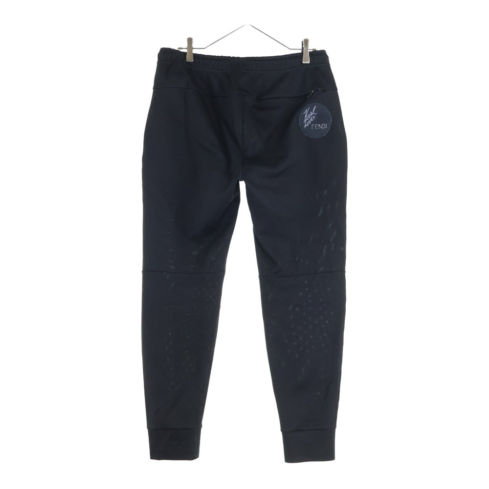 FENDI(フェンディ) ×Karl Lagerfeld Karlito Jogger Pants カリートラガーフェルト ラインストーン イージー ジョガーパンツ ブラック FAB512 A2UU