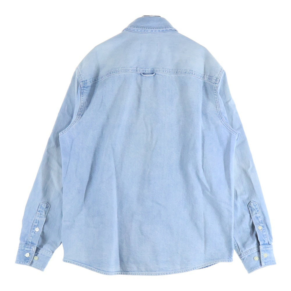 COACH(コーチ) Logo Embroidery Denim L/S Shirt ロゴ刺繍 長袖シャツ インディゴ