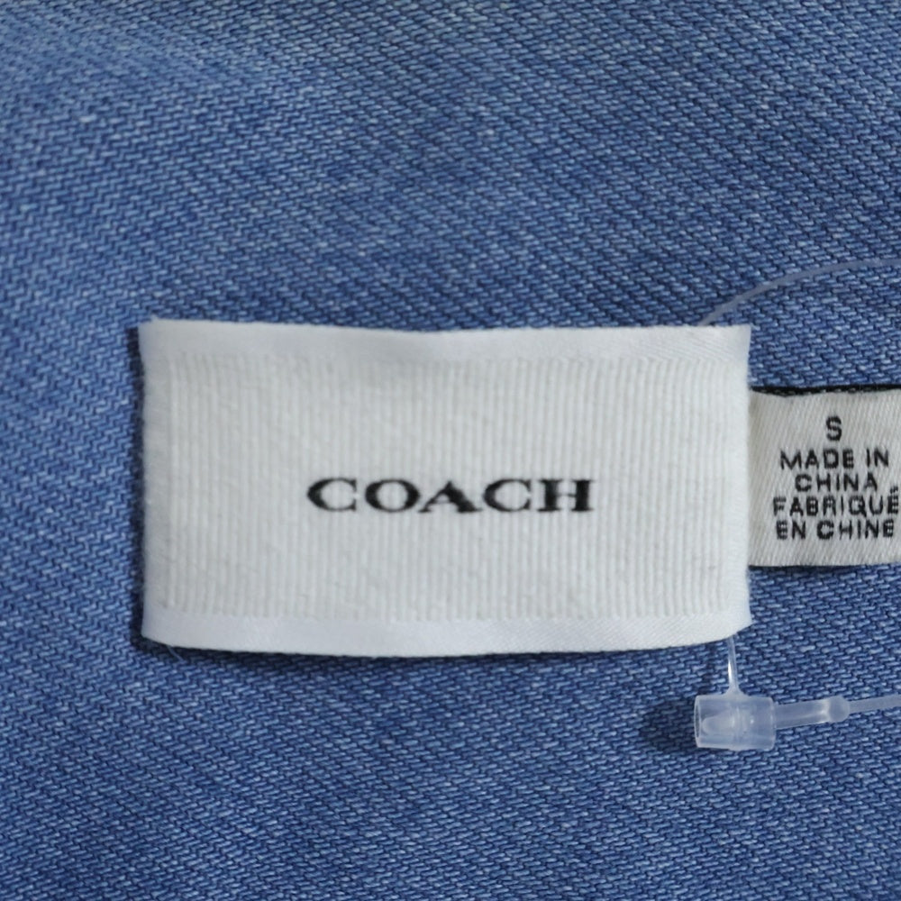 COACH(コーチ) Logo Embroidery Denim L/S Shirt ロゴ刺繍 長袖シャツ インディゴ