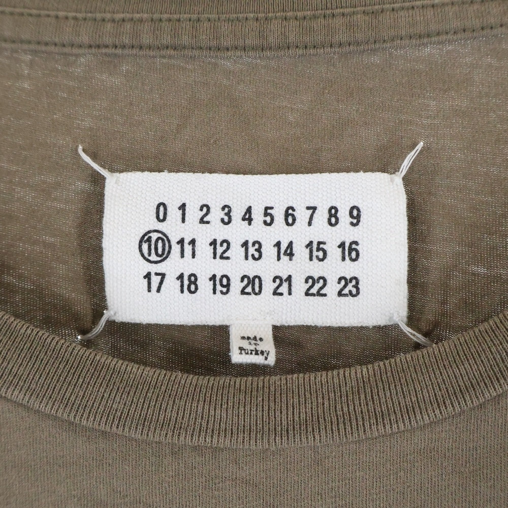 NO BRAND(ノーブランド) Maison Margiela 10(メゾンマルジェラ10)17AW カレンダータグ 半袖Tシャツ ブラウン S50GC0476