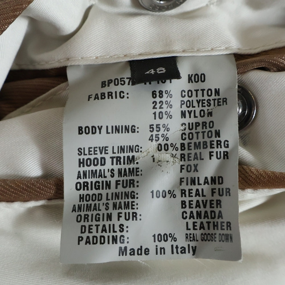 TOM FORD(トムフォード) N-3B リアルファー ダウンジャケット ホワイト BP057 TF161