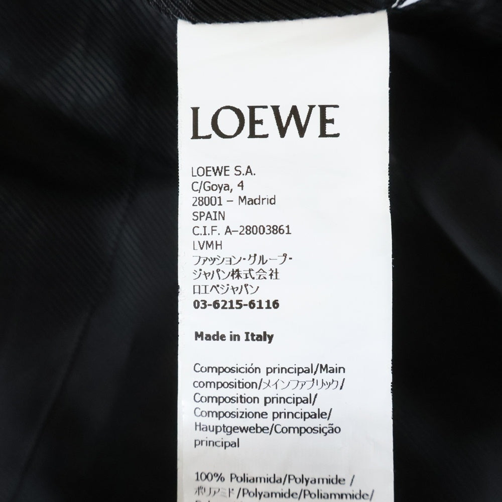 LOEWE(ロエベ) フード付き スプリング モッズコート ブラック H526Y01WAS