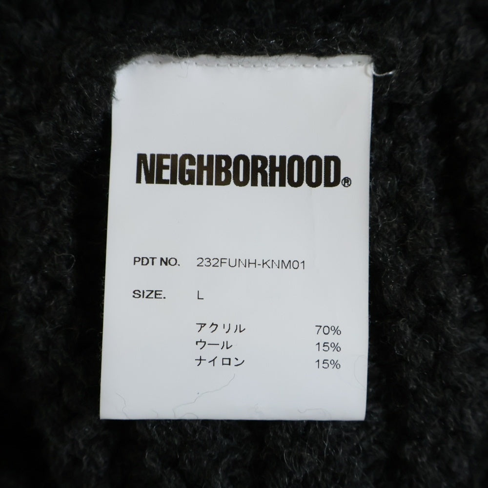 NEIGHBORHOOD(ネイバーフッド) 23AW PATCHWORK SAVAGE SWEATER パッチワーク サベージ ニット セーター グレー 232FUNH‐KNM01
