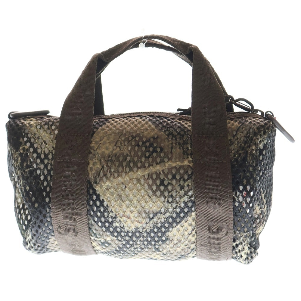 SUPREME(シュプリーム) Mesh Mini Duffle Bag カモ柄 メッシュ ミニ ダッフルバッグ ブラウン レディース