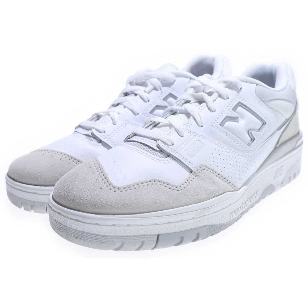 New Balance(ニューバランス) BB550NCB スエードレザー ローカットスニーカー ホワイト/グレー US9/27cm