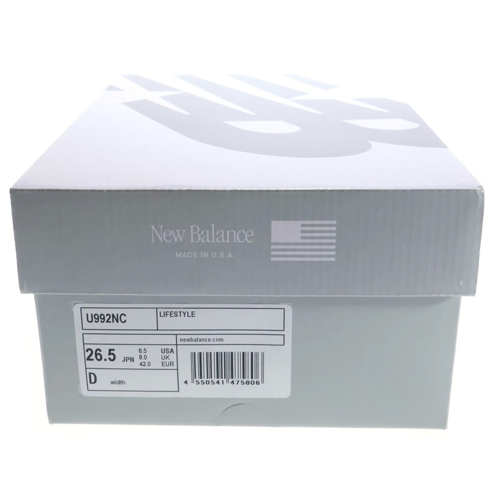 New Balance(ニューバランス) U992NC スエードメッシュ ローカットスニーカー ホワイト/グレー US8.5/26.5cm