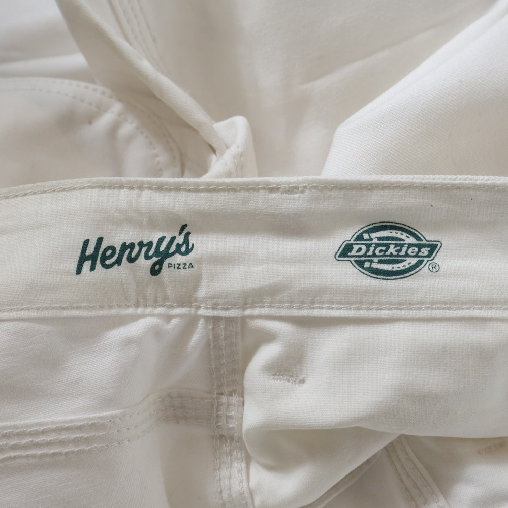 Dickies(ディッキーズ) ×Henrys PIZZA ヘンリーズピザ ダブルニー ワークパンツ ホワイト 4222-4991