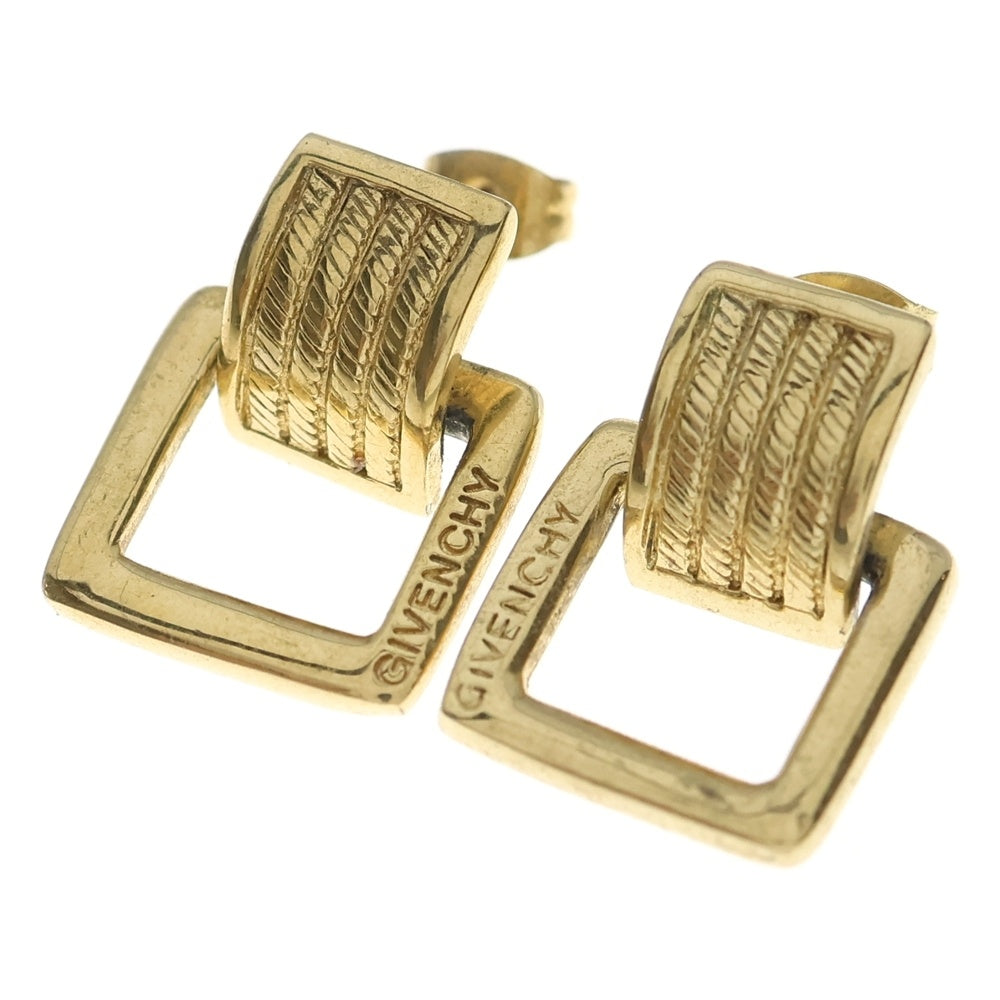 GIVENCHY(ジバンシィ) 両耳用 スクエア イヤリング ピアス ゴールド レディース
