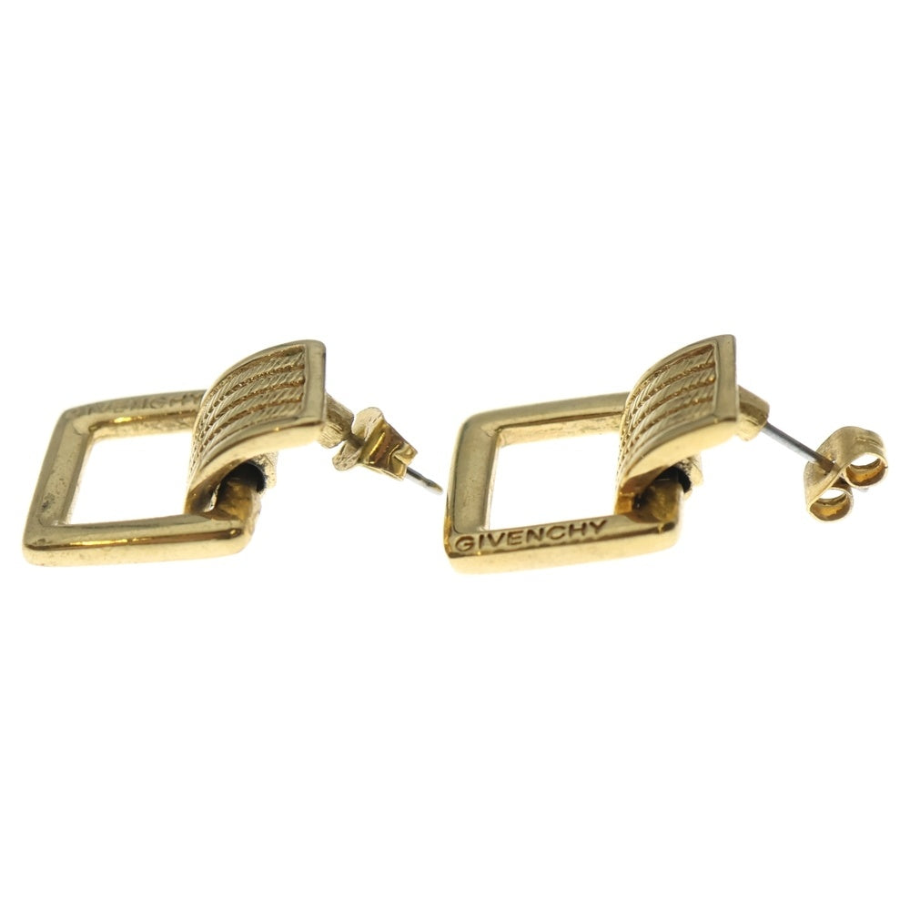 GIVENCHY(ジバンシィ) 両耳用 スクエア イヤリング ピアス ゴールド レディース
