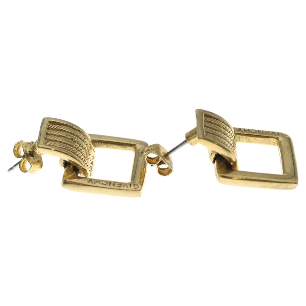 GIVENCHY(ジバンシィ) 両耳用 スクエア イヤリング ピアス ゴールド レディース