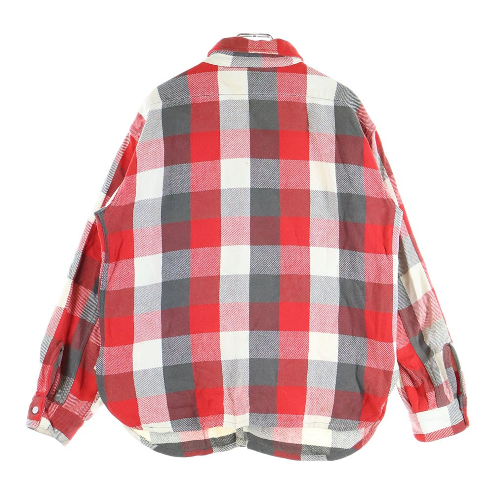VINTAGE(ヴィンテージ) 50-60S VINTAGE MOHAWK PLAID FLANNEL SHIRT マチ付き チェック 長袖シャツ レッド/ホワイト