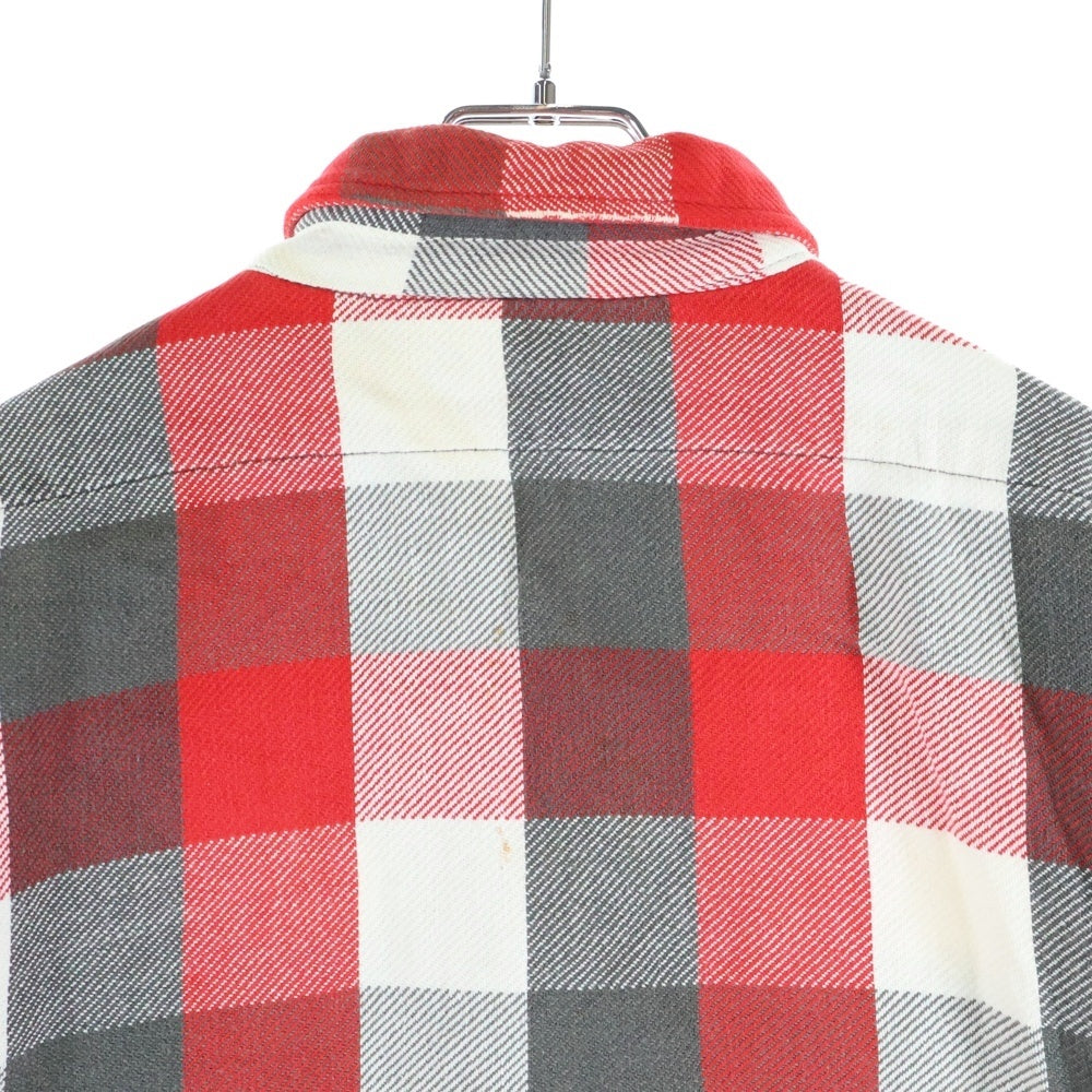 VINTAGE(ヴィンテージ) 50-60S VINTAGE MOHAWK PLAID FLANNEL SHIRT マチ付き チェック 長袖シャツ レッド/ホワイト